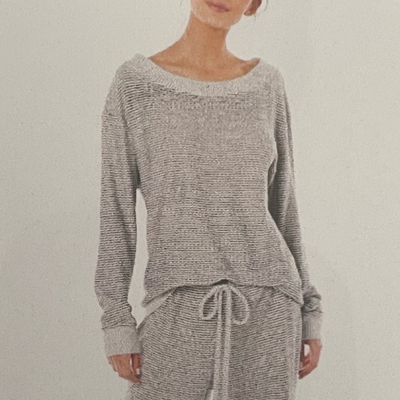 Cosabella Tops - Cosabella Moonlight Black & White Relaxed Fit Scoop Neck Top